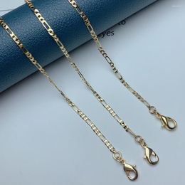 Chains Fashion Figaro Chain Necklace For Women High Quality Metal Plated Gold Lobster Clasp Chokers DIY Jewellery Making Accessories