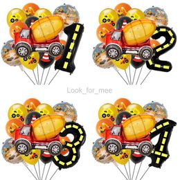 Construction Party Balloon Excavator Truck Balloon Inflatable Balloons Boy's Construction Birthday Party Decoration Supplies HKD230808