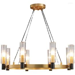 Ceiling Lights All-Copper Chandelier Living Room Lamp Simple High-End Copper Combination Whole House Package