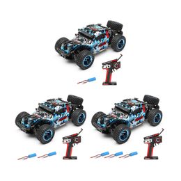 ElectricRC Car Brush Motor 128 RC with LED Light Control Distance 100m 4WD Allterrain Vehicle Toy Max Speed 30kmh 24G for Kids Child 230808