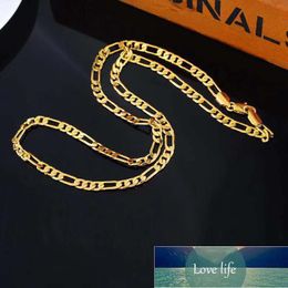 European Style Necklace Fashion Unique Gold-Plated Silver Plated 4.5mm50m Chain Wholesale Figaro Necklace