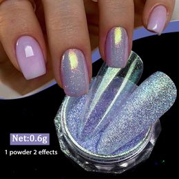 Nail Glitter Aurora Powder Shinning Pigment Purple Blue Pearl Dust DIY Accessories Manicure Sugar Effect Decorations 230808