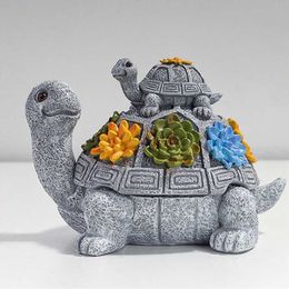 Fashion Resin Mother Son Tortoise Ashtray With Cover Anti Fly Ash Anti Smoke Ashtray Table Accessories Home Living Room Office HKD230808