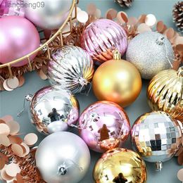 34 Pcs Christmas Tree Decoration Balls Xmas Ornaments Hanging Ball New Year Party Pendant Decor Props Gift Supplies L230620