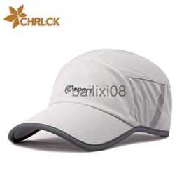 Ball Caps CHRLCK Men Women Mesh Moisture-Waging Quick Dry Baseball Cap Summer Male Originality Adjustable Breathable Sun Visor Fishing Hat J230807