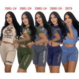 2023Luxury set Designer Womens Tracksuits Summer Sports Outfits Ladies Two Piece Shorts Set Letter Printed Short Sleeve T Shirt And Shorts Jogging Suits