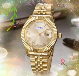 Famous Luxury Mens Womens Watches 41mm Soft Stainless Steel Dweller Clock Rose Gold Roman Digital Number Dress Quartz Wristwatches montre de luxe gifts