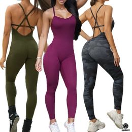 2023 New Yoga Outfits Pad Sport Suit Female Sculpted Set Tracksuit Ensemble Sportswear Jumpsuit Workout Gym Wear Running Clothes Fitness 230316