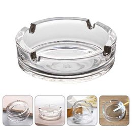Ashtray Home Glass Containerss Household Glass Washable Trays Storage Holder Round HKD230808
