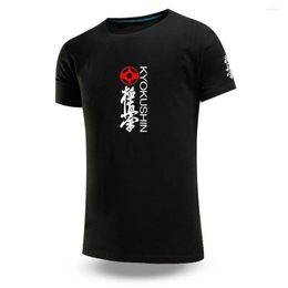 Men's T Shirts Kyokushin Karate Printing Fashion 2023 Man's Summer Round Neck Short Sleeve Breathable Solid Color Slim Fit T-Shirts Tops