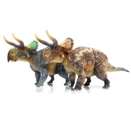 Action Toy Figures HAOLONGGOOD 1 35 Nasutoceratops Titusi Dinosaur Toy Ancient Prehistroy Animal Model 230807