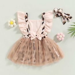 Girl's Dresses Ma Gaun Bayi Perempuan Anak Balita Gaun Pesta Ulang Tutu Motif Tulle untuk Anak Perempuan Pakaian Musim Panas