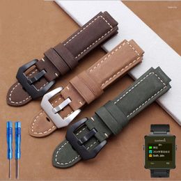 Watch Bands Genuine Leather 24 16mm Port Watchband Band For Garmin Watches Replacement Any Accessories