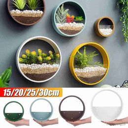 Planters Pots Besi Seni Tanaman Sukulen Pot Bunga Dekoratif Keranjang Gantung Tamu Rumah R230808