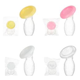 Manual Breast Pump Breast Feeding Collector Antioverflow Breast Milk Pump Silicone Nipple Suction Pump with CoverZZ