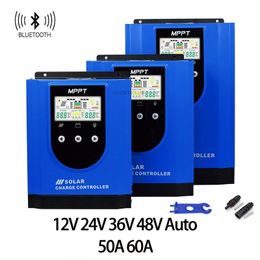 Bluetooth 60A 50A 30A MPPT Solar Charge Controller 12V 24V 48V Solar Panel Regulator For LiFePO4/Lithium/Lead-Acid/Gel Battery