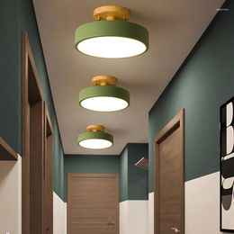 Ceiling Lights Nordic Lamp Led Creative Modern Minimalist Aisle Home Bedroom Room Living Solid Wood Corridor Children's Ceil Light