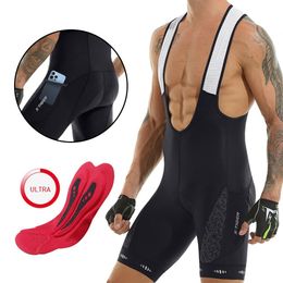 Cycling Bib Shorts X-TIGER Cycling Bib Shorts 5D Gel Pad Mountain Bike Shorts Bretelle Pockets Outdoor Breathable UPF50 Bike Tight Bicycle Shorts 230807