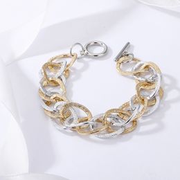 Charm Bracelets Women Classic Gold Sliver Colour Bracelet Multilayer Matching Chain For Men Making Jewellery Gift Hollow 230807