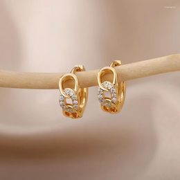Hoop Earrings Exquisite Copper Micro-inlaid Zircon Twist For Women Light Luxury Banquet Party Jewellery Lovers Valentine's Day Gift