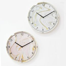 Wall Clocks Japan Scandinavian Clock Arch Glass Iron Buckle Mute Living Room Bedroom Round Simple Modern Creative