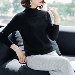 Women's Sweaters Turtleneck Sweater Women Jumper 2023 Winter Thick Warm Long Sleeve Knitted Pullover Female Pink Yellow Blue PZ2235