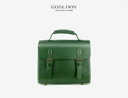 Evening Bags GOSLOON- 2023 Cow For Women Tote Handbags Luxury Designer Handbag Crossbody Square Bag