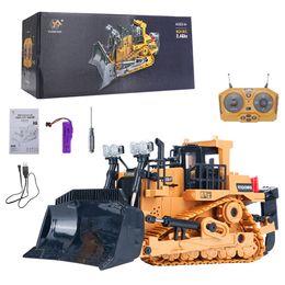 ElectricRC Car 1 24 24G Remote Control Crawler Heavy Bulldozer Dump Truck 9 Channel Children RC Engineering Vehicle Kids Toy for Boys Gift 230807