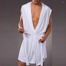 Men's Sleepwear Great Men Bath Robe Water Absorption Hooded Cardigan Friendly To Skin