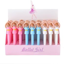 Gel Pens 12PcsBulk Elegant Ballerina Girl Pens Ballet Kawaii Cute Beautiful Pen Cool Funny Stationery Ballpoint School Gift Kawai Thing 230807