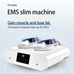 Professional Portable 2 Handles Ems Muscle Stimulator Slimming Machine body shaping Fat Removal Beauty Salon Equipment