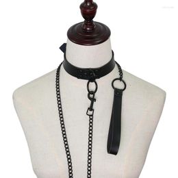 Choker Sexy Punk Collar Leather Bondage Body Cosplay Goth Jewellery Women Gothic Necklace Harajuku Accessories Belt Fashion