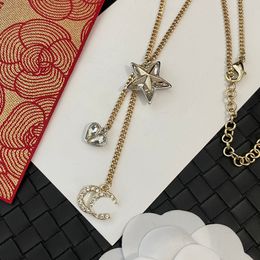 Never Fading Luxury Brand Designer Brass Letter Necklace 18K Gold Plated Pendant ChokerJewelry Accessories Gifts