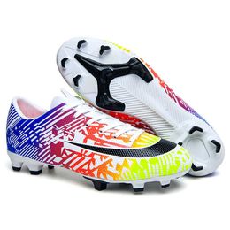 Rainbow Colour Womens Mens Soccer Shoes TF AG Football Boots Sports Sneakers Youth Low Top Training Shoes