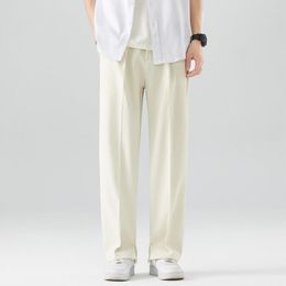 Men's Pants 2023 Casual Suit Light&Thin Korean Straight Loose Semi-Wide Sweatpants Soft Wide Leg Long Baggy Trousers