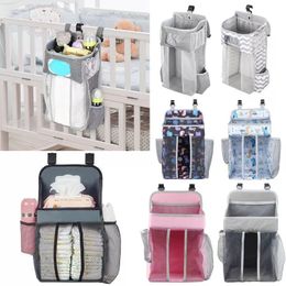 Boxes Storage Baby Bed Hanging Bag Crib Organizer for Infant Essentials Portable Diaper Storage Cradle Bedding Set Stroller bag 230808