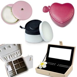Jewelry Boxes Packaging Pink Leather Square Round Box Bracelet Display Gift For Women Fashion Diy Velvet Storage 230808