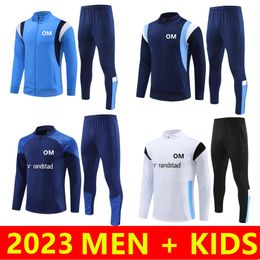 24 Ss Kids Men Soccer Tracksuits Milik Payet Survetement Jacket Football Training Suit Veste Maillot De Foot Guendouzi