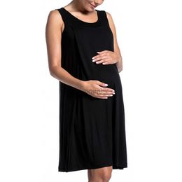 Maternity Dresses Maternity Dress for Women 2023 Summer Casual Short Sleeve Breastfeeding Pregnancy Clothes HKD230808