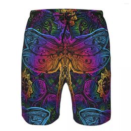 Men's Shorts Mens Swimwear Swim Short Trunk Mandalas Paisley Dragonfly Sun Beach Board Swimming Surffing