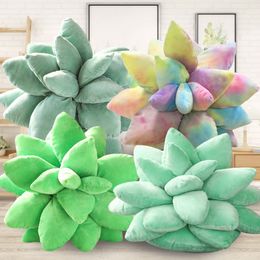 Plush Dolls 2545cm Lifelike Succulent Plants Plush Stuffed Toys Soft Doll Creative Potted Flowers Pillow Chair Cushion for Girls Kids Gift 230807