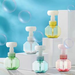 Storage Bottles 1PC 300ml Liquid Soap Dispenser Foaming Pump Flower Shape Foam Empty Bottle Plastic Clear Shower Gel Bathroom Products