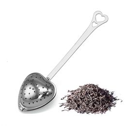 Filtri da tè in acciaio inossidabile Infusore per tè a forma di cuore Clip per tè alle spezie Filtro a base di erbe Accessori per il tè Utensili da cucina