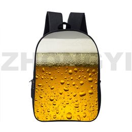 School Bags Hip Hop 3D Printing 16 Inch Anime Beer with Foam Backpacks for Teenagers Bag Daily Pack Kids Women 230807