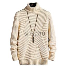 Men's Sweaters New Winter High Neck Thick Warm Sweater Men Turtleneck Sweaters Slim Fit Pullover Men Knitwear Korean Style Male Doublar J230808