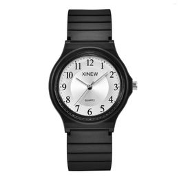 Wristwatches Fashion Men'S Minimalist Tape Quartz Watch Ultra-Thin Unisex Children Silicone Sports Analog Wristwatch