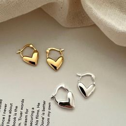Hoop Huggie SHANICE 100% S925 Sterling Silver Large Heart Earrings For Women Stainless Steel Statement Friendship Jewellery 230807