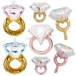 Fashion Diamond Ring Aluminium Foil Balloon Party Decoration Birthday Wedding Easter Halloween Christmas Ballons HKD230808