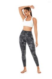 Women's Leggings Tie Dye High Waist Elastic Yoga Pants Push Up Tights Fitness Women Sport Gym Training Running LYCRA