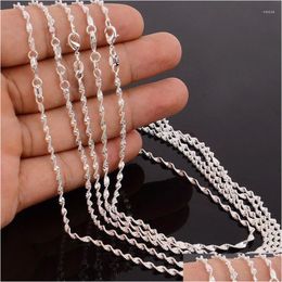 Pendant Necklaces Long Chain Necklace With Lobster Clasps Fit Men Women Fashion Party Jewelry Gift 16-30 Inch Dz004 Drop Deli Dhgarden Dhepw